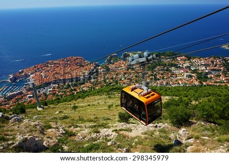 Cable Car above Dubrovnik
