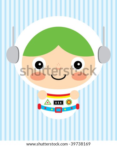 astronaut clip art. stock vector : cute astronaut