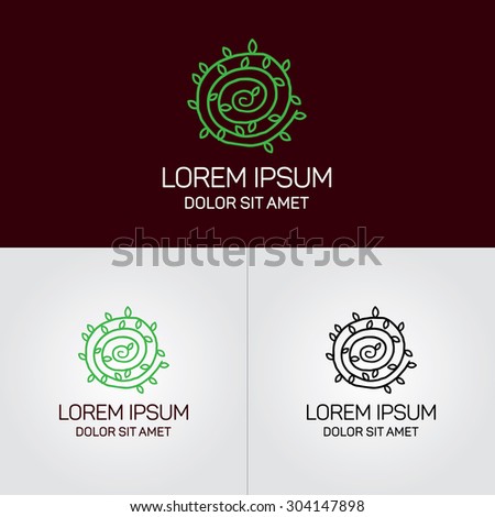 nature symbol logo design template