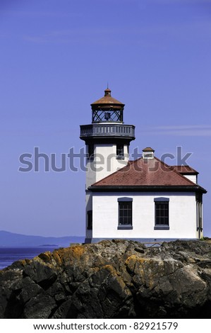 Lime Kiln Lighthouse near Friday Harbor on San Juan Island