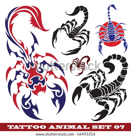 Logo Design Quote Template on Stock Vector Vector Set Templates Scorpions For Tattoo And Design On