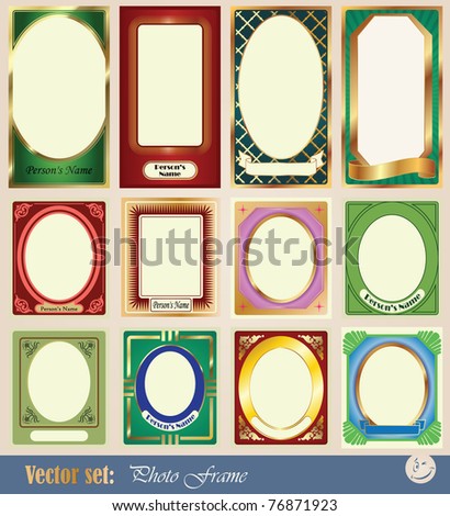 stock vector vector template frame pictures for decoration and design of 