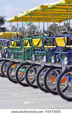 four person bicycle carts