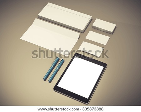 Corporate identity template design stationery. High resolution