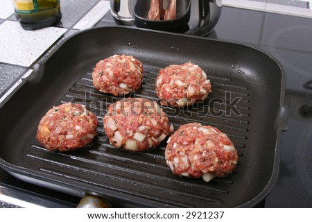 burger roasted in a pan IV