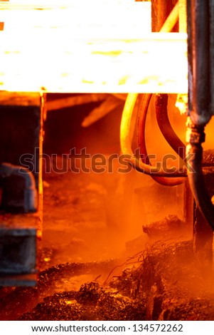 Scenes in steel mill