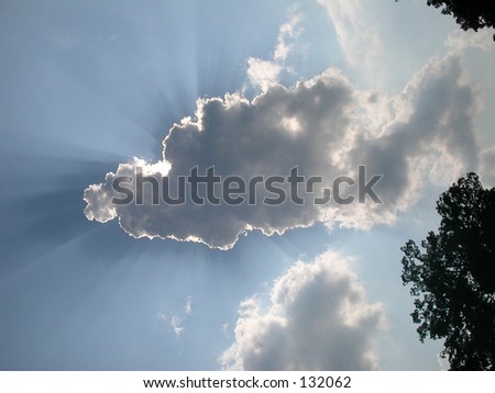 Sun behind the clouds in Chapel Hill, North Carolina