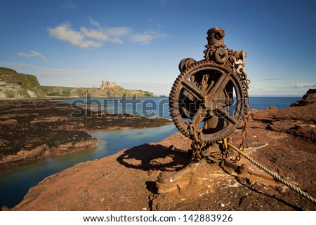Tantallon Castle in East Lothian, Scotland is a semi-ruined cliff-top dating to the mid-14th century and with historic connections to the Douglas Dynasty, Mary Queen of Scots and Oliver Cromwell.