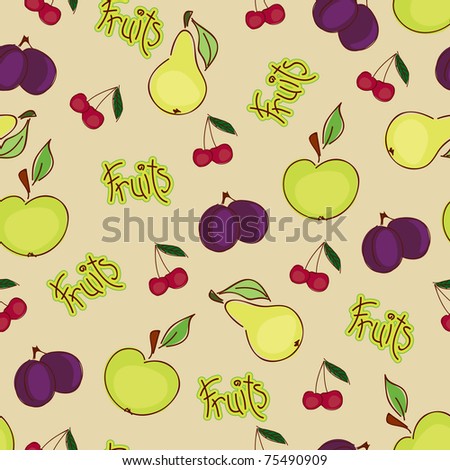 fruit wallpaper. Seamless fruit wallpaper
