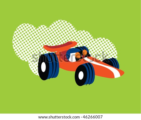 race car cartoon. stock vector : race car vector