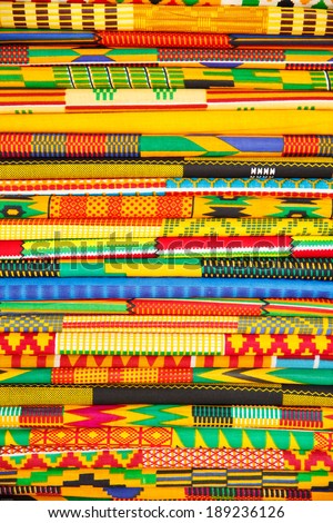 Colorful native style cloth, taken in Ghana, West Africa