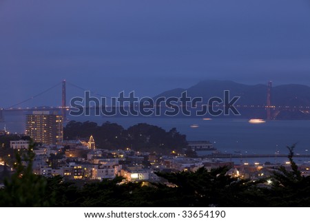 san francisco golden gate bridge at night. Golden Gate Bridge in San