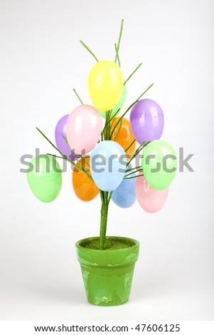 small easter eggs to colour. stock photo : Small easter tree and easter eggs