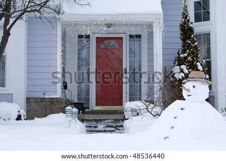 The front door in winter