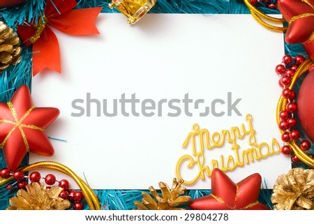 christmas stock photos free. stock photo : Christmas frame with free space for your images or writing