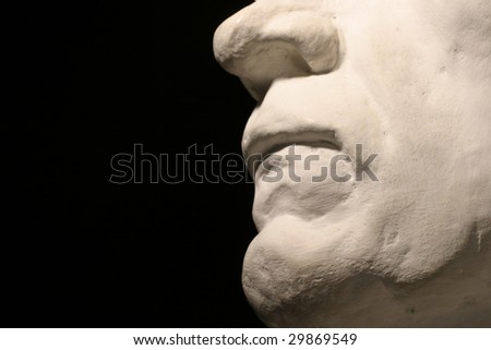 Plaster statue man\'s head