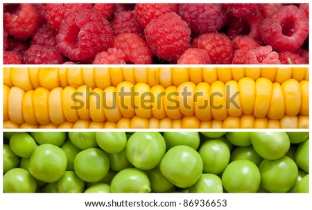 Set background of natural food, close-up, high resolution