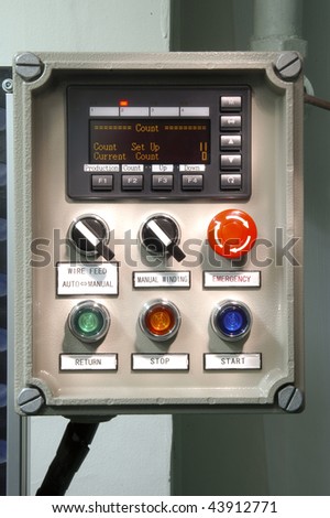 Control panel of the coil winding machine