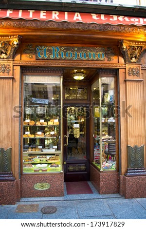 MADRID, SPAIN - FEBRUARY 18: Ancient candy store of \