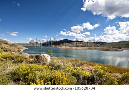 The beautiful Blue Mesa Reservoir located in the Curecanti National Recreation Area in western Colorado near Gunnison