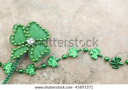 with shamrock border on a