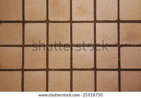 Old square tiles texture background close up