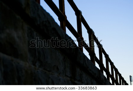 Abstract Fence Silhouette