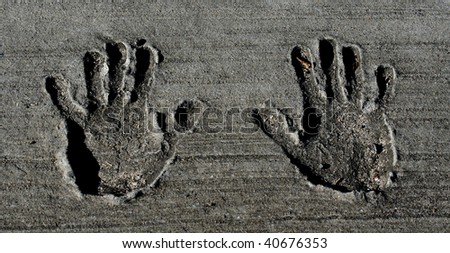 Hand Prints in Concrete
