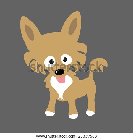 long haired chihuahua pictures. stock vector : Long Hair