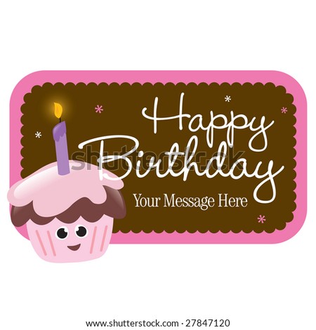 birthday cupcakes clipart. irthday cupcake with sign