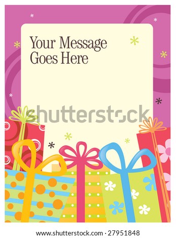 8 5x11 Gift Flyer Poster Template Stock Vector Illustration 27951848 Shutterstock Gift Flyer Template