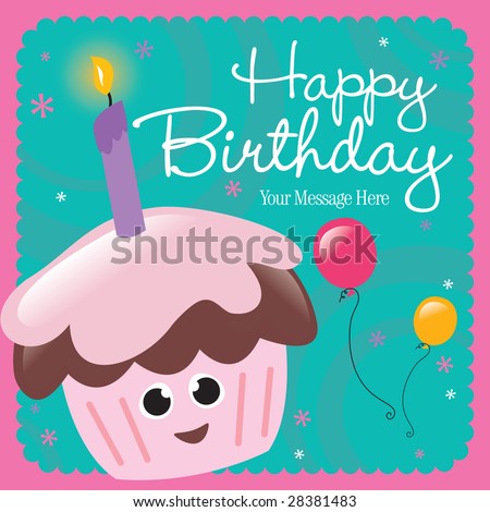 Happy Birthday Card Stock Vector 28381483 : Shutterstoc