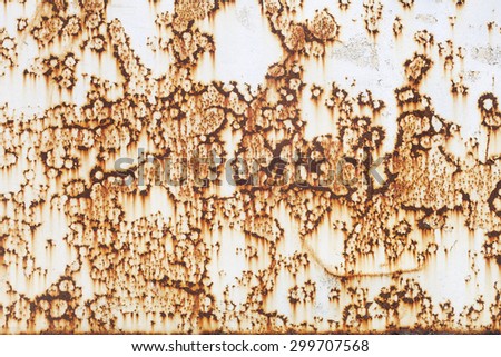 Rusty white metal background.