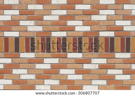 Colorful brick wall.