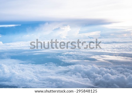 Sea of cloud.Cloud sea in sky.
