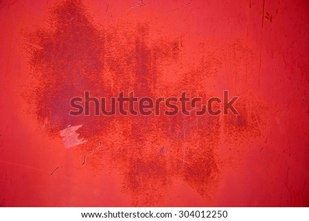 Texture, Background- Red metal plate. Faded and vintage background