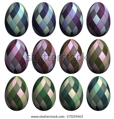 Collection of high resolution Easter Eggs in all the colours of the rainbow. See more variations in my Gallery