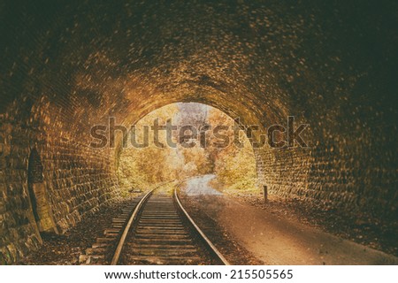Old abandoned railway tunnel