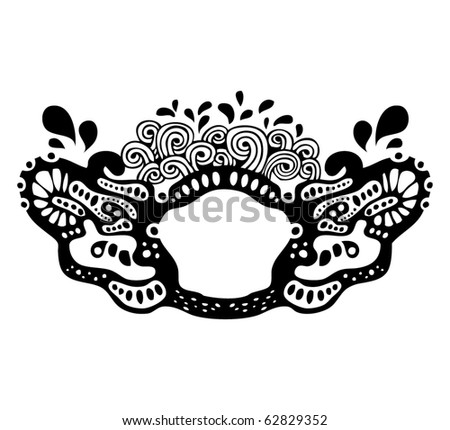 stock vector abstract tattoo frame