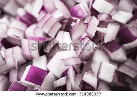purple onion diced full frame