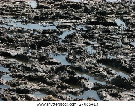 Abstract waves of mud texture