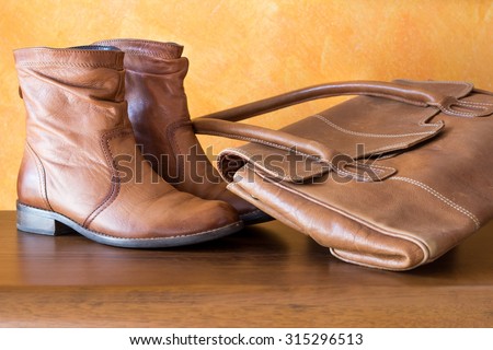 Shoes and Handbag of Leather