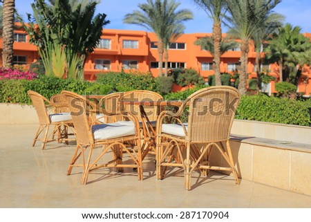 Outdoor cafe in Egypt