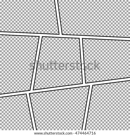 Vector Images Illustrations And Cliparts Comic Strip Background Frame Different Panels Comic Book Template Photoshop