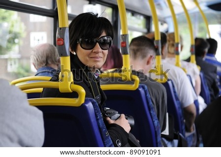 Woman on the bus