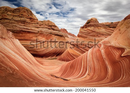 The Wave, Arizona - Coyote Buttes North, amazing canyon rock formation near Page