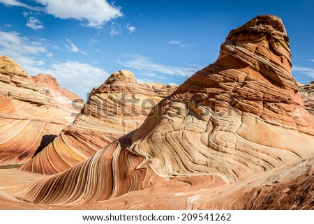 Coyote Buttes North near The Wave, Arizona, amazing rock formation near page. Vermillion Cliffs, Paria Canyon State Park, wilderness