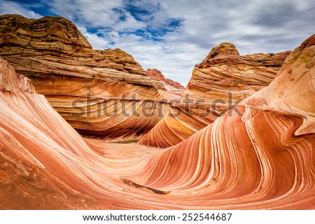 Amazing rock formation in Arizona, The Wave. Parya Canyon Vermillion Cliffs, Coyote Buttes Wilderness