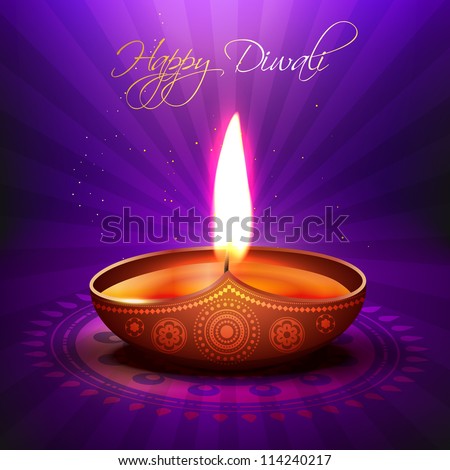 beautiful glowing vector diwali diya background beautiful glowing vector diwali diya background