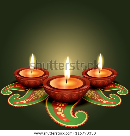 stylish glowing diwali diya background stylish glowing diwali diya background